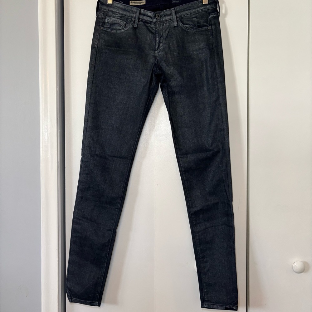 AG Adriano Goldschmied Absolute Legging Extreme Skinny Metallic Jeans Women's 27
